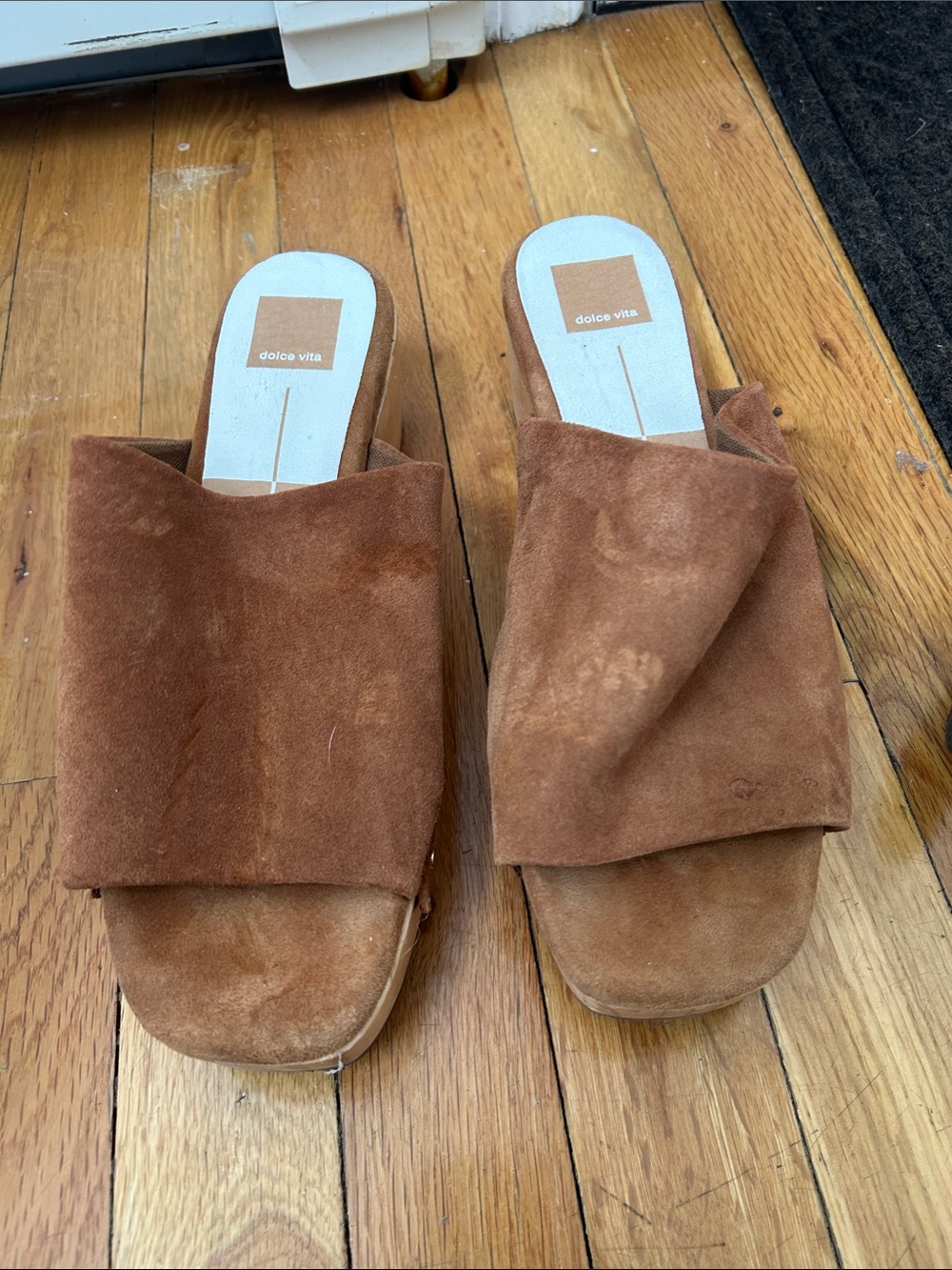Dolce Vita Brown Suede Slide Mules